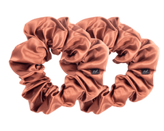 Set of mulberry silk hair scrunchies. The r and r collective.