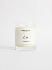 Luxury soy wax scented candle, cuir scent. The r and r collective.